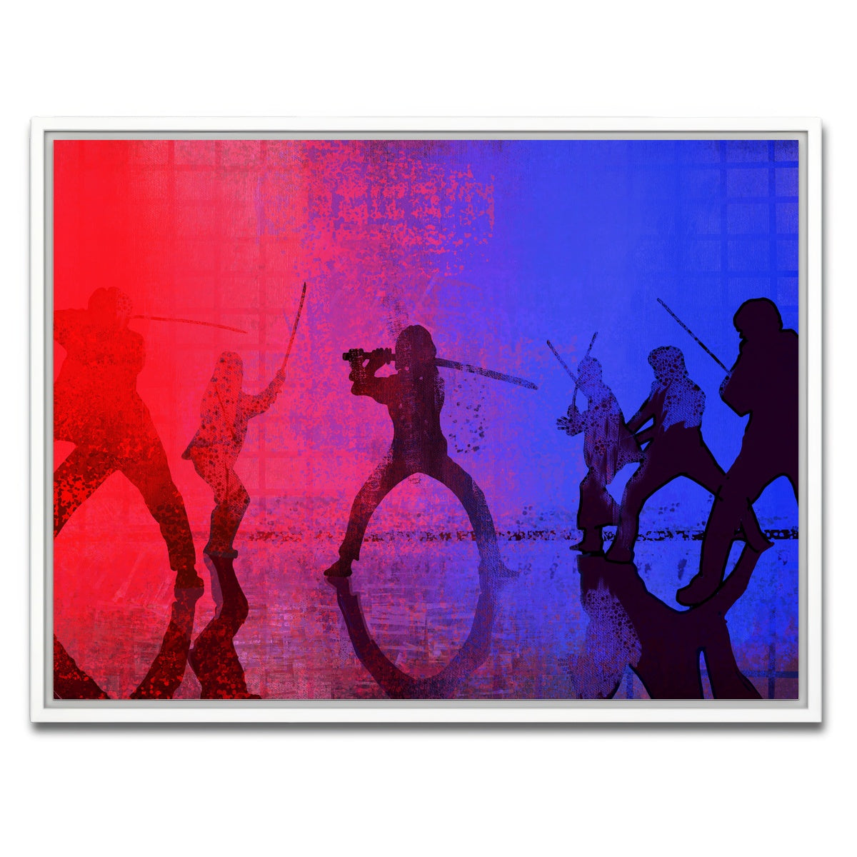 AUTO-MOCKUP WHITE | Samurai vs the Bride | 1 Piece | White Framed Canvas | group=4x3