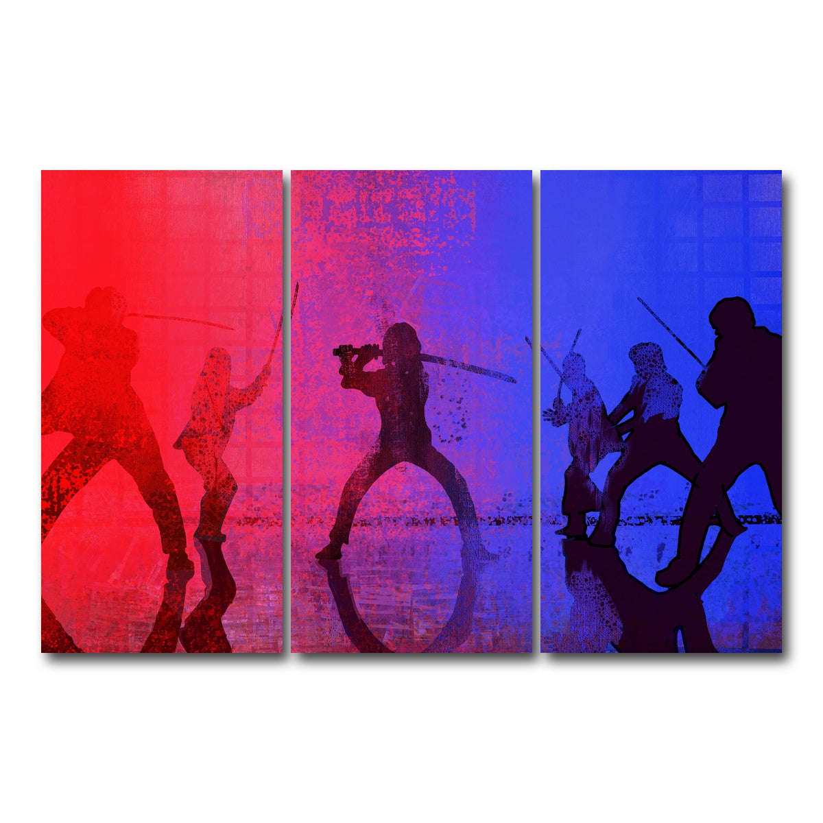 AUTO-MOCKUP WHITE | Samurai vs the Bride | 3 Piece | Gallery Wrap Canvas | group=12x24