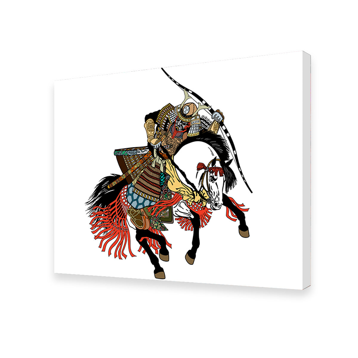 Samurai Archer Wearing War Mask Wall Art