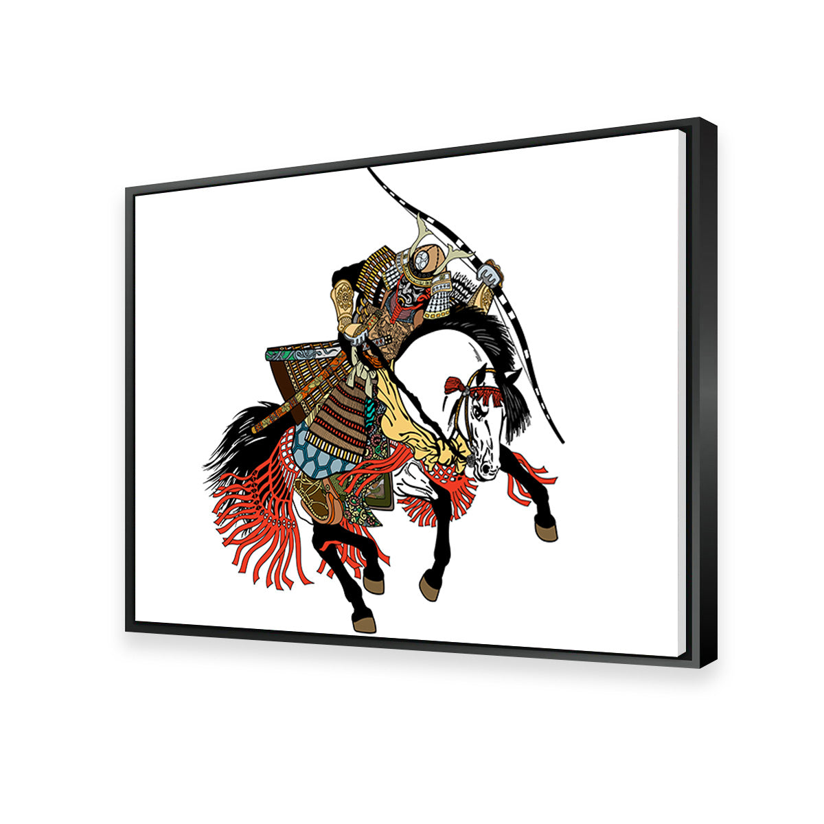 Samurai Archer Wearing War Mask Wall Art