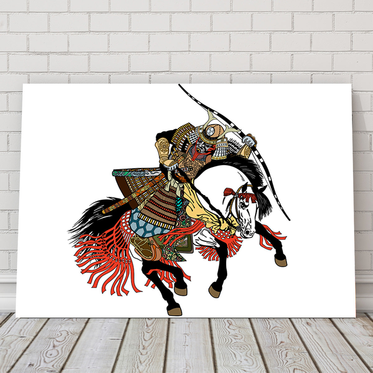 Samurai Archer Wearing War Mask Wall Art