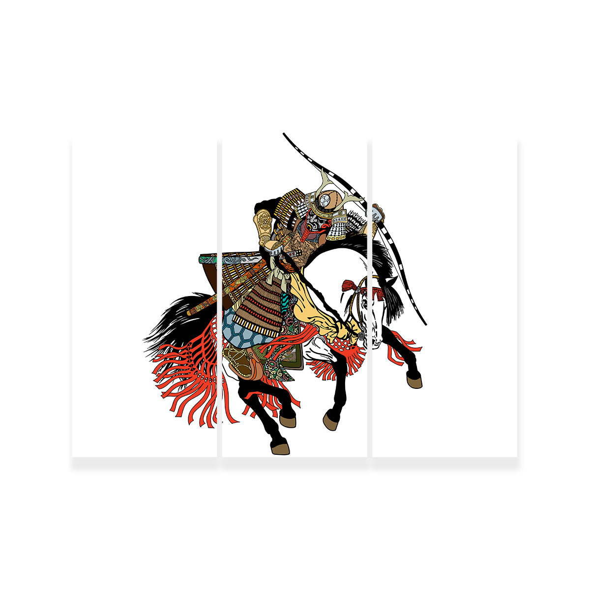 Samurai Archer Wearing War Mask Wall Art