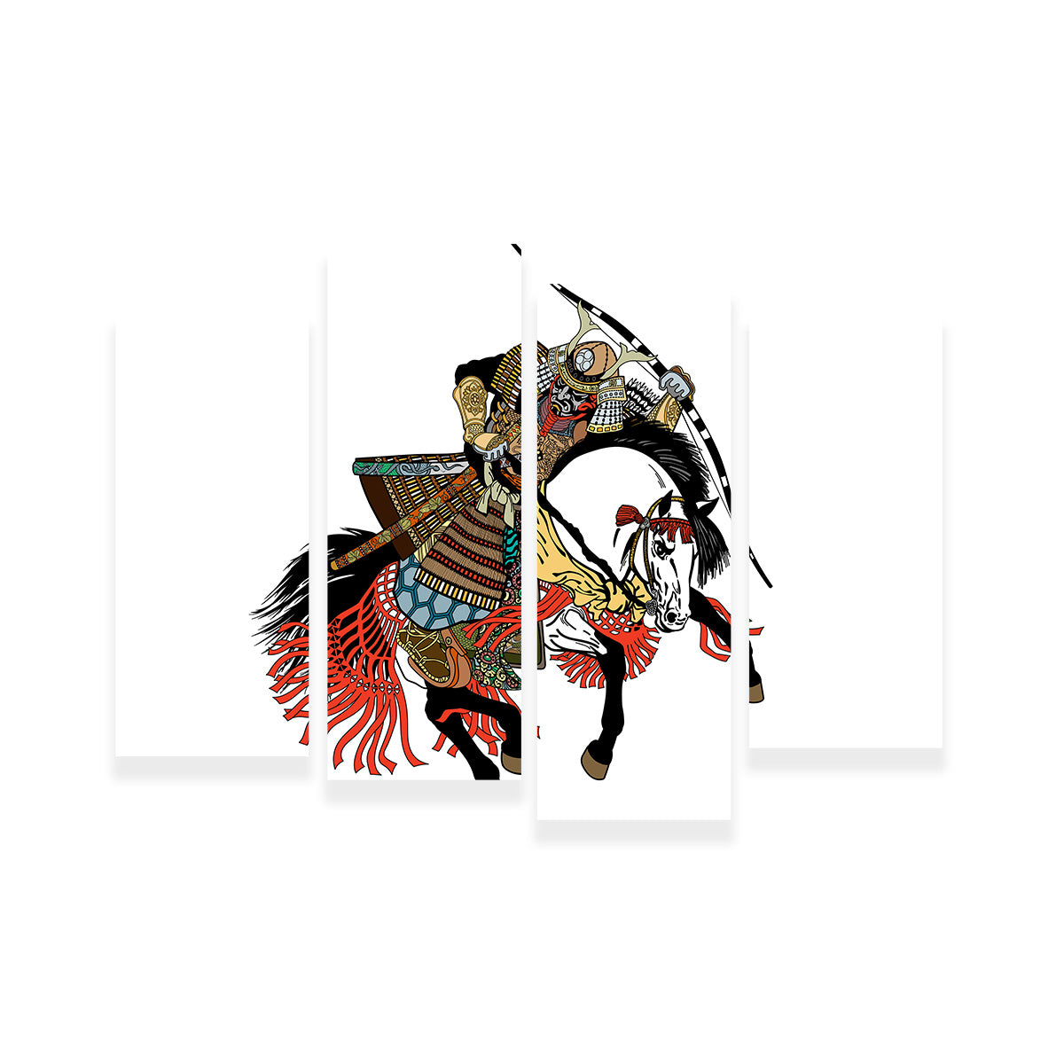 Samurai Archer Wearing War Mask Wall Art