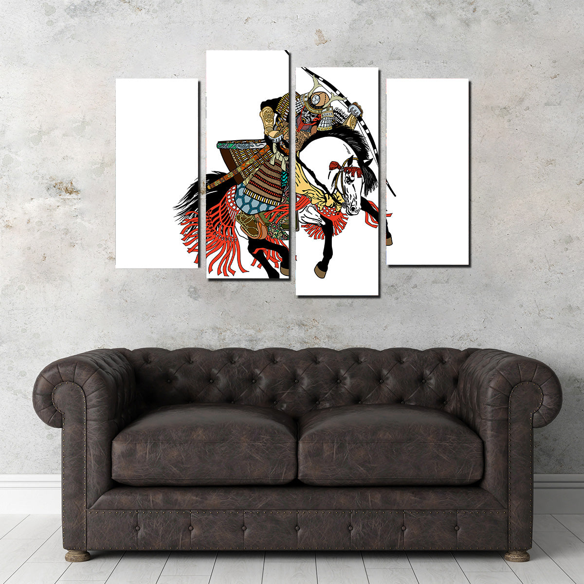 Samurai Archer Wearing War Mask Wall Art