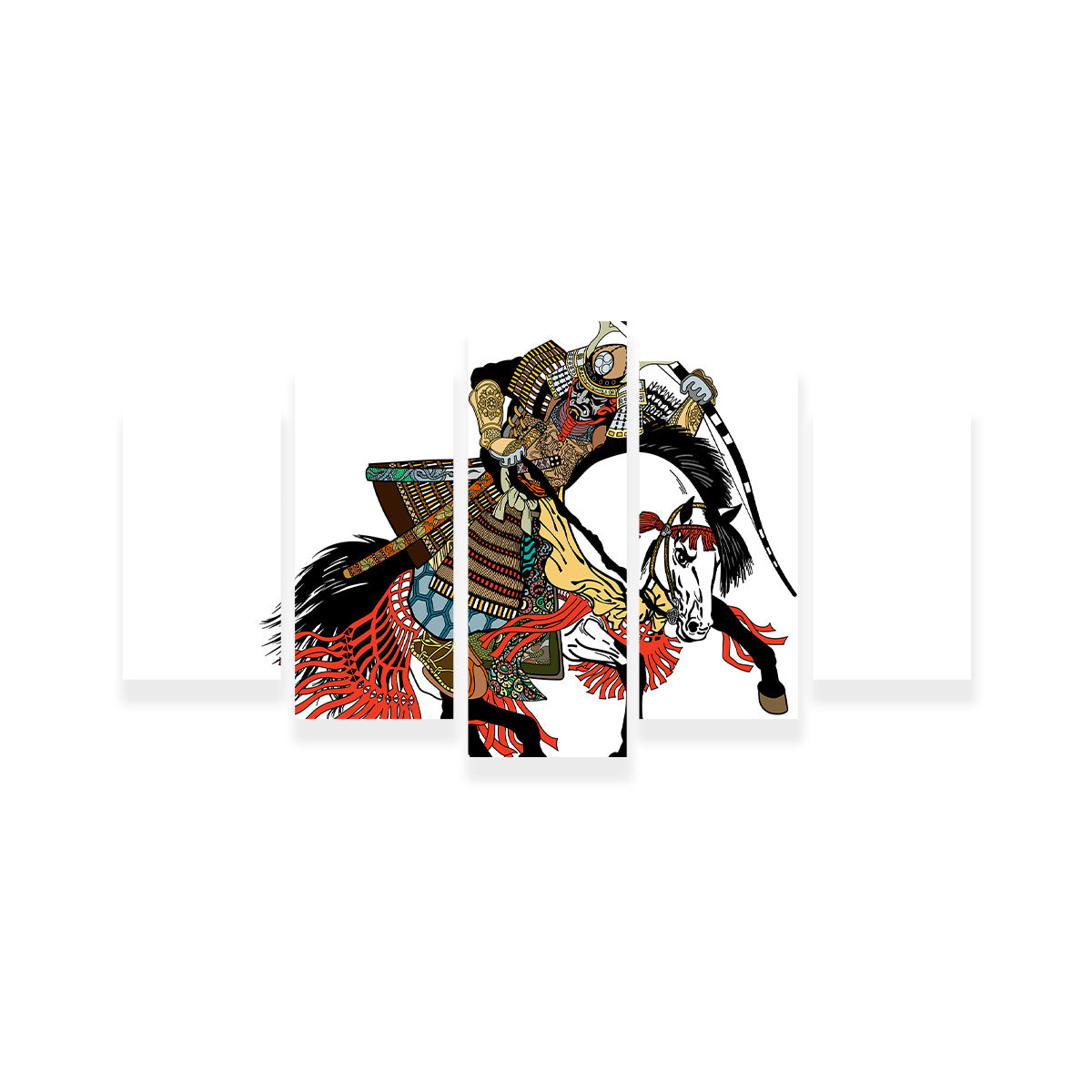 Samurai Archer Wearing War Mask Wall Art