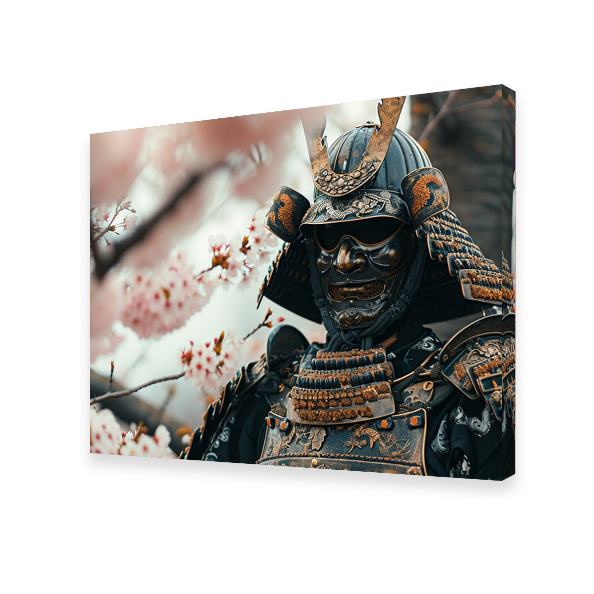 Samurai Armor with Cherry Blossoms Wall Art