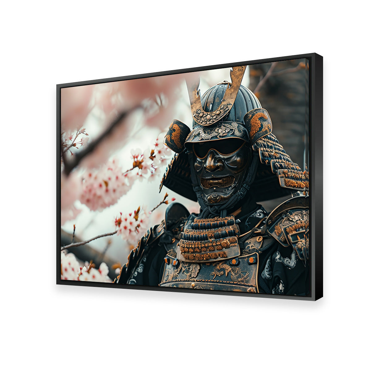 Samurai Armor with Cherry Blossoms Wall Art