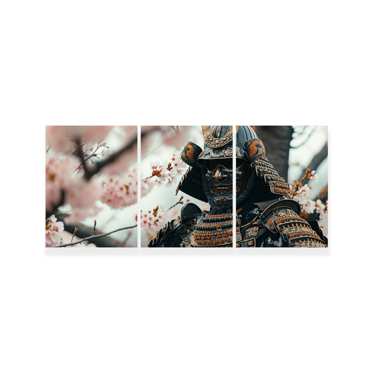 Samurai Armor with Cherry Blossoms Wall Art