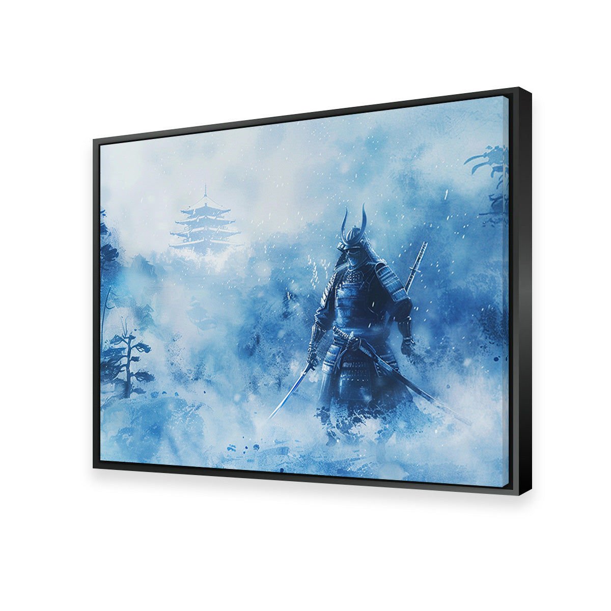 Samurai Misty Winter Forest Wall Art