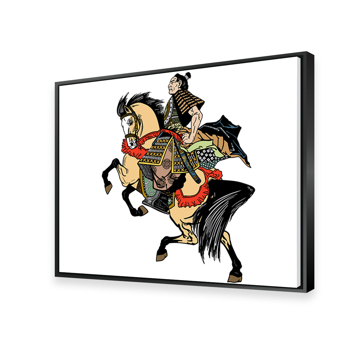 Samurai Warrior on Horseback Wall Art