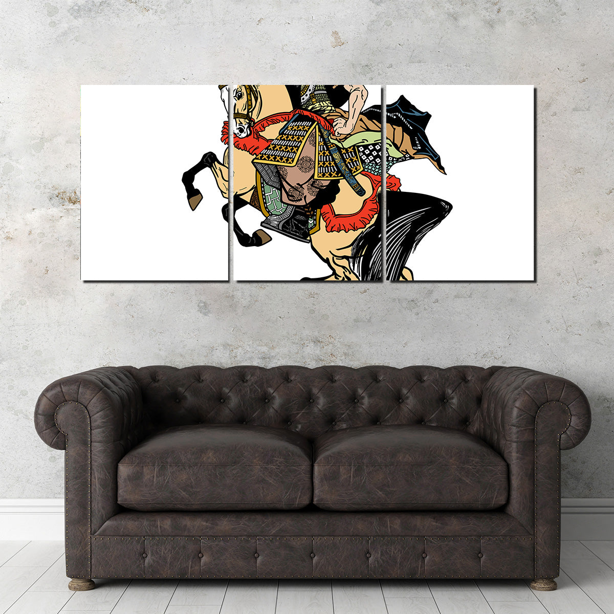 Samurai Warrior on Horseback Wall Art