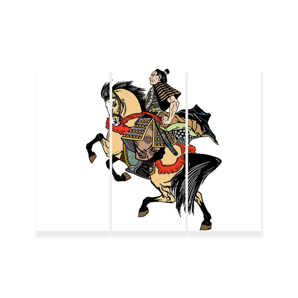 Samurai Warrior on Horseback Wall Art