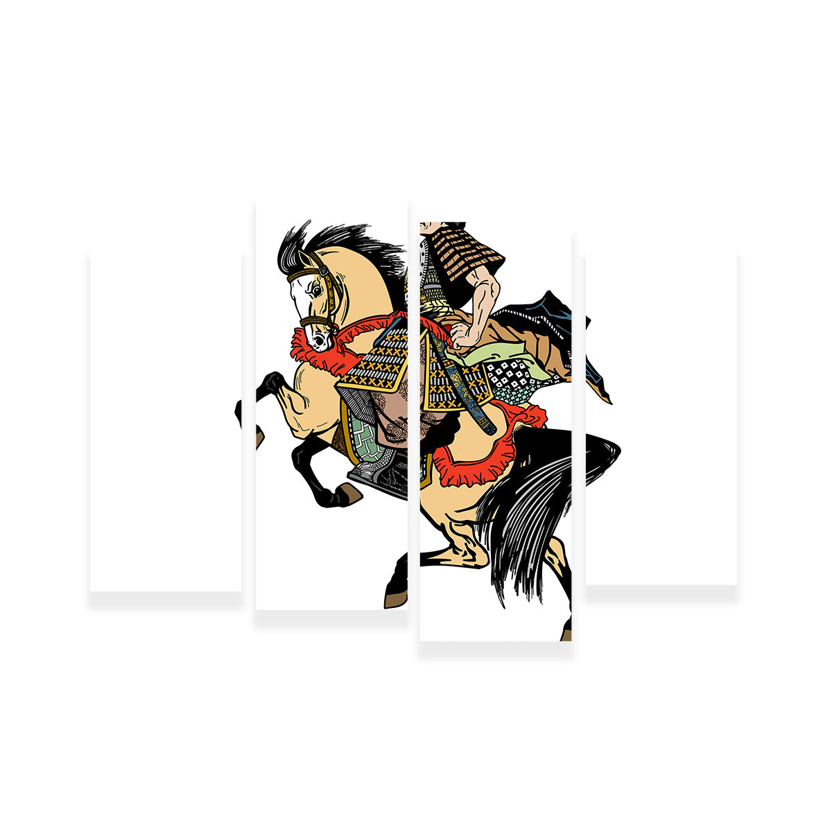 Samurai Warrior on Horseback Wall Art