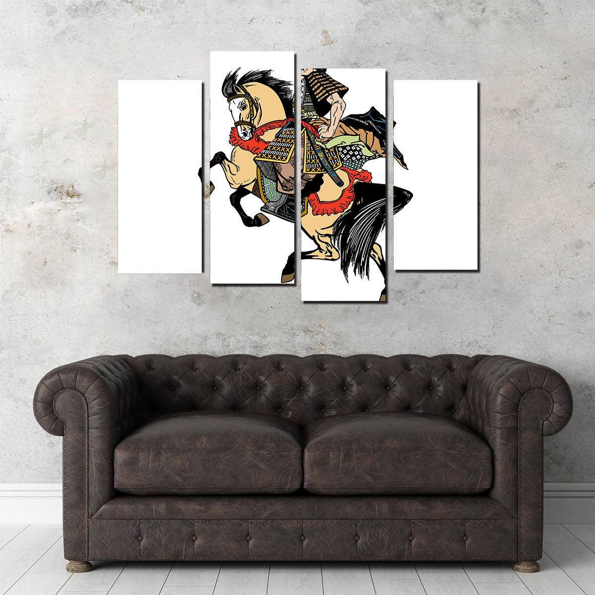 Samurai Warrior on Horseback Wall Art