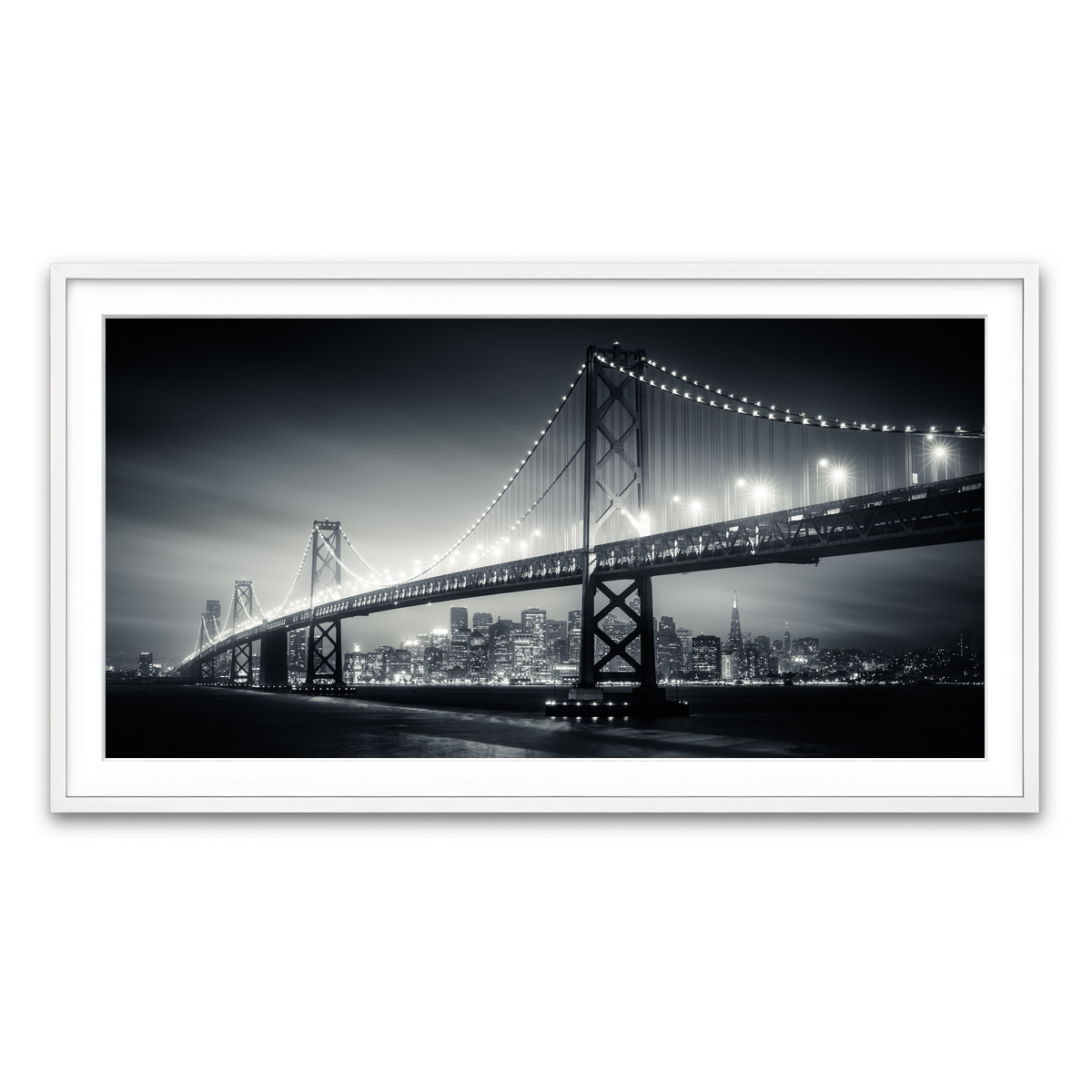 Framed Print 2x1 White