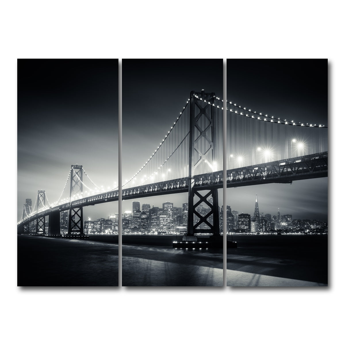 AUTO-MOCKUP WHITE | San Francisco Bay Canvas | 3 Piece | Gallery Wrap Canvas | group=8x18
