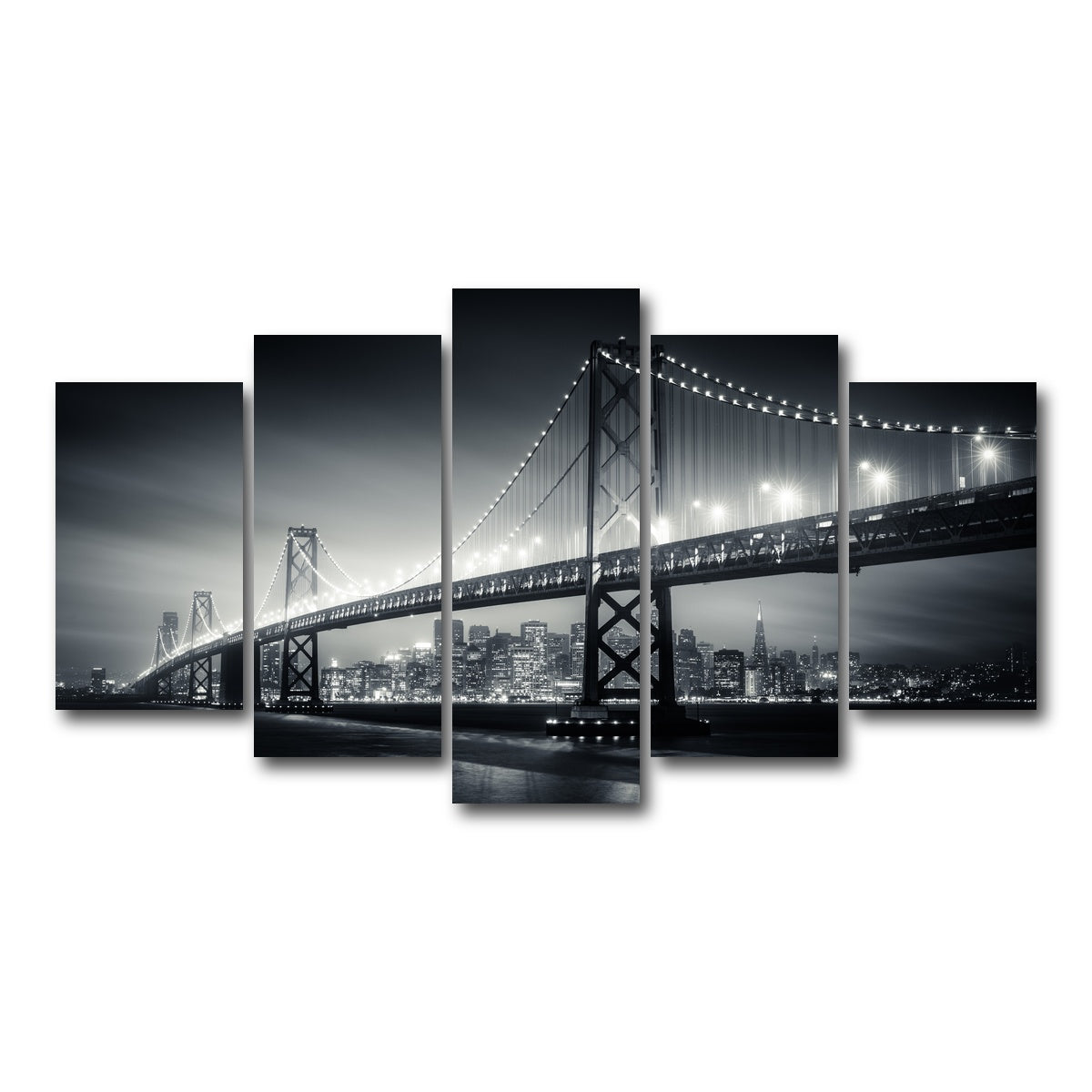 AUTO-MOCKUP WHITE | San Francisco Bay Canvas | 5 Piece | Gallery Wrap Canvas | group=5_normal