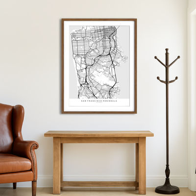 AUTO-MOCKUP ROOM | San Francisco Peninsula Wall Art