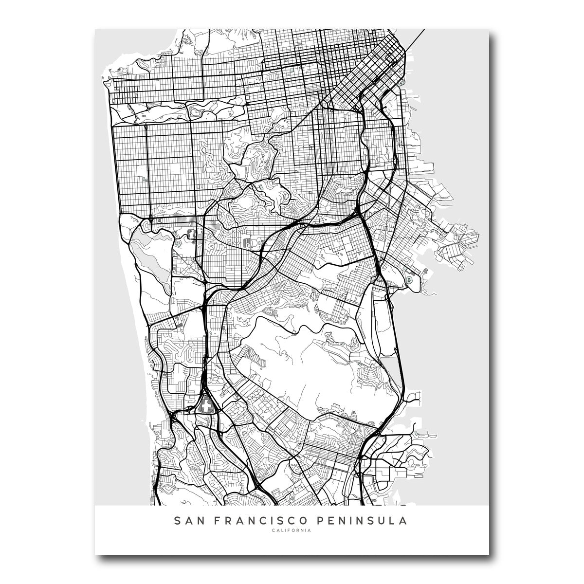 AUTO-MOCKUP WHITE | San Francisco Peninsula | 1 Piece | Gallery Wrap Canvas | group=3x4