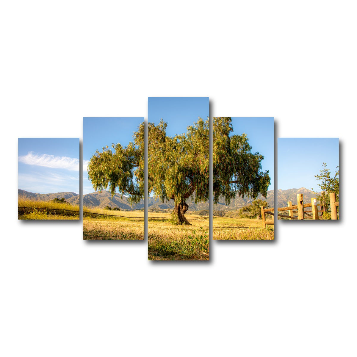 AUTO-MOCKUP WHITE | San Marcos Foothills | 5 Piece | Gallery Wrap Canvas | group=5_short