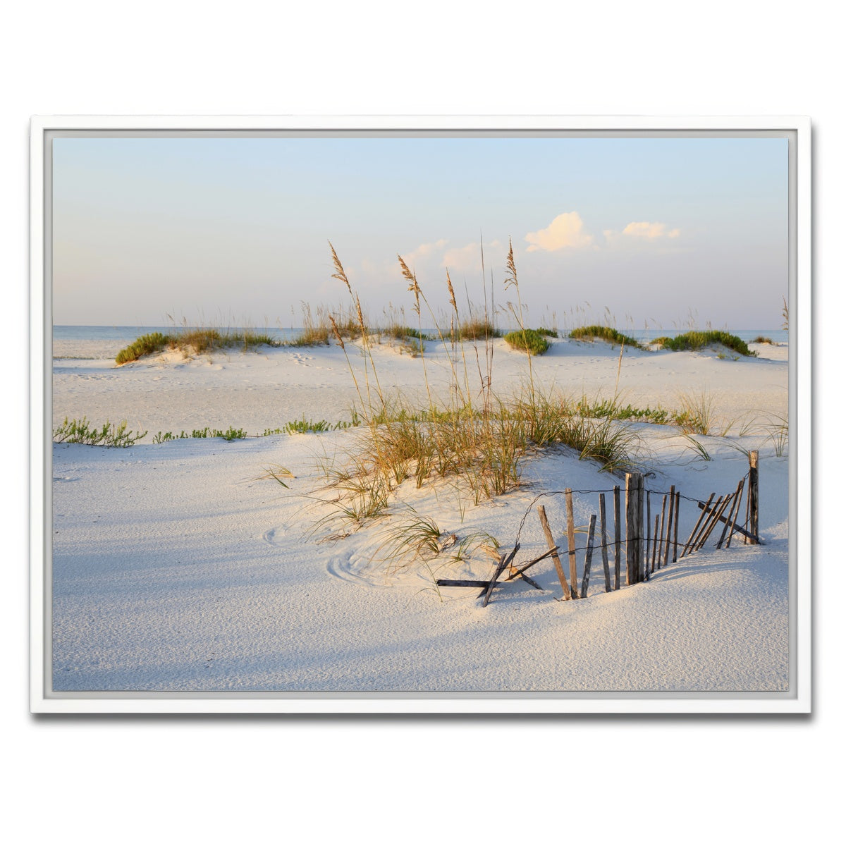 AUTO-MOCKUP WHITE | Sand Dunes and Sea Oats | 1 Piece | White Framed Canvas | group=4x3