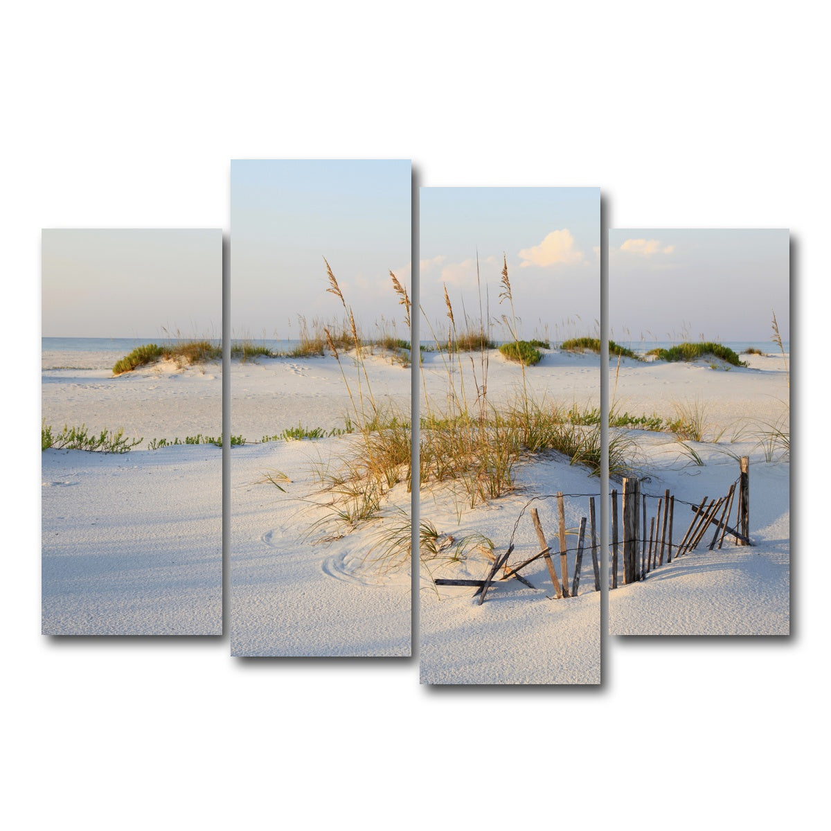 AUTO-MOCKUP WHITE | Sand Dunes and Sea Oats | 4 Piece | Gallery Wrap Canvas | group=4_normal