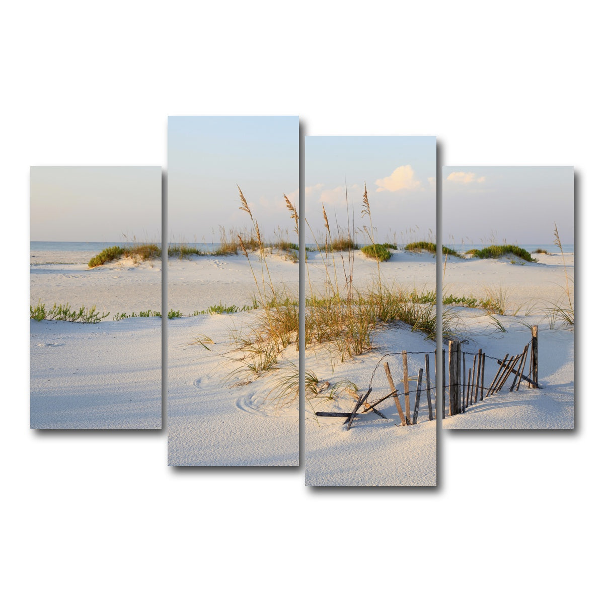 AUTO-MOCKUP WHITE | Sand Dunes and Sea Oats | 4 Piece | Gallery Wrap Canvas | group=4_short