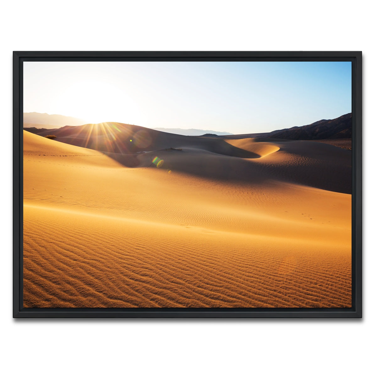 AUTO-MOCKUP WHITE | Sand dunes in Death Valley | 1 Piece | Black Framed Canvas | group=4x3