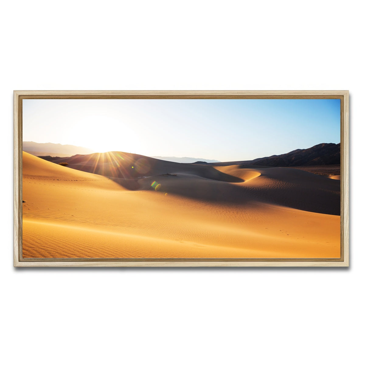 AUTO-MOCKUP WHITE | Sand dunes in Death Valley | 1 Piece | Natural Framed Canvas | group=2x1