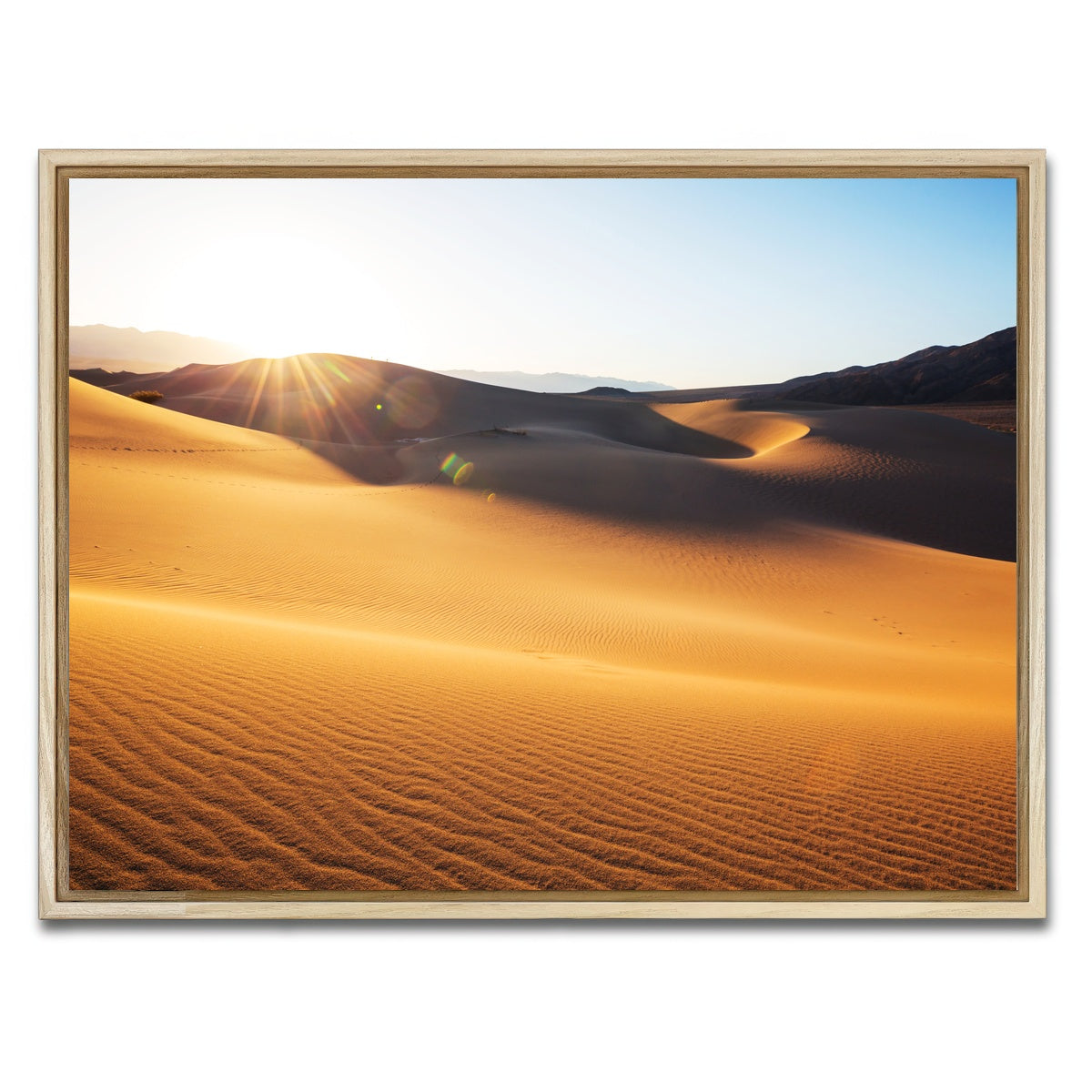 AUTO-MOCKUP WHITE | Sand dunes in Death Valley | 1 Piece | Natural Framed Canvas | group=4x3