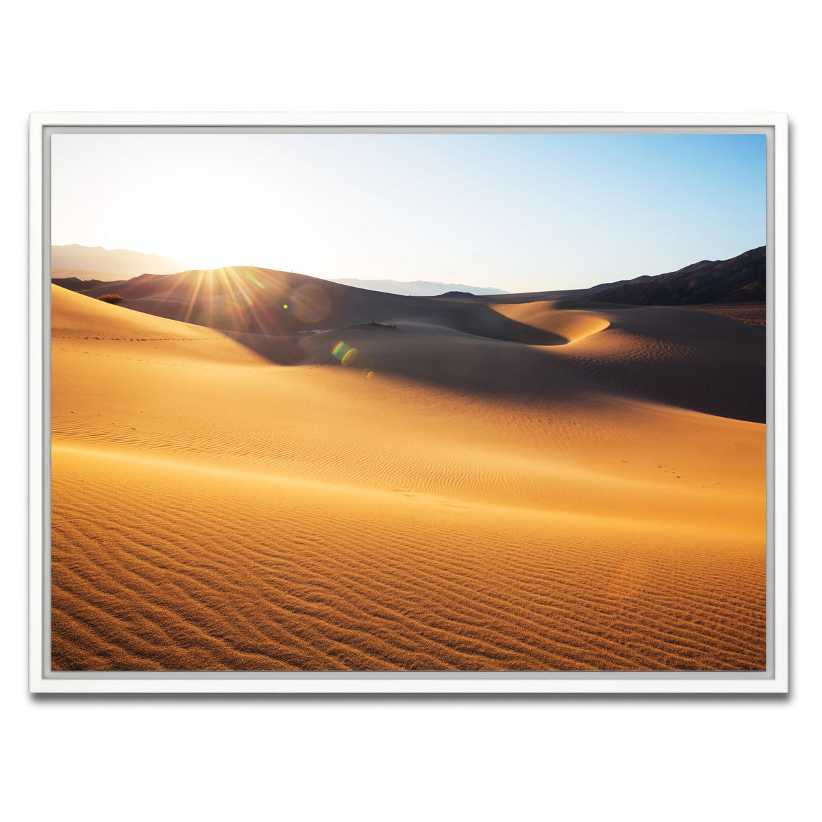 AUTO-MOCKUP WHITE | Sand dunes in Death Valley | 1 Piece | White Framed Canvas | group=4x3