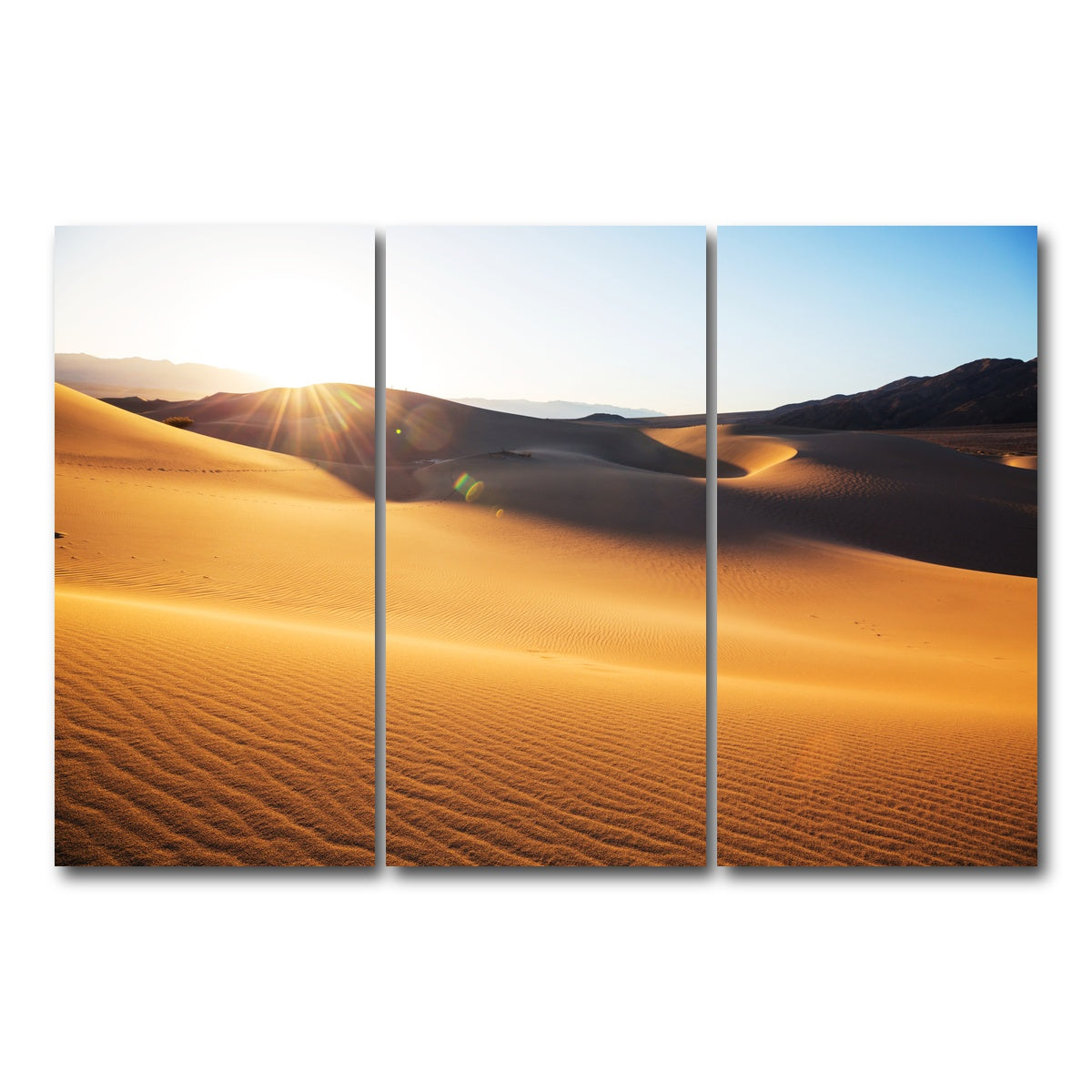 AUTO-MOCKUP WHITE | Sand dunes in Death Valley | 3 Piece | Gallery Wrap Canvas | group=12x24