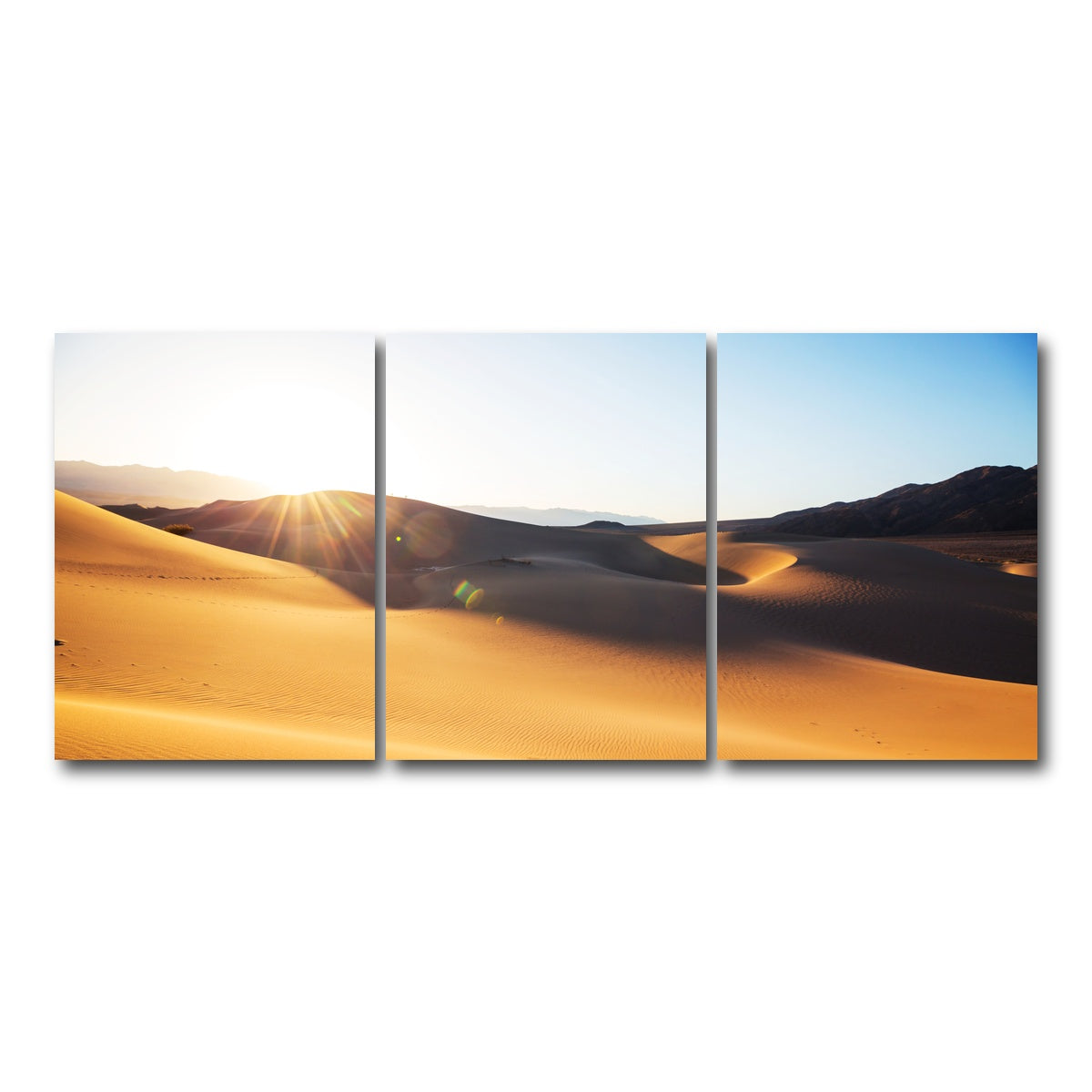AUTO-MOCKUP WHITE | Sand dunes in Death Valley | 3 Piece | Gallery Wrap Canvas | group=18x24