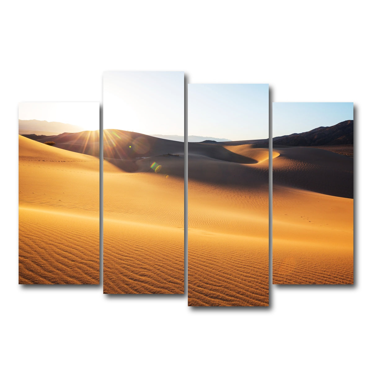 AUTO-MOCKUP WHITE | Sand dunes in Death Valley | 4 Piece | Gallery Wrap Canvas | group=4_normal
