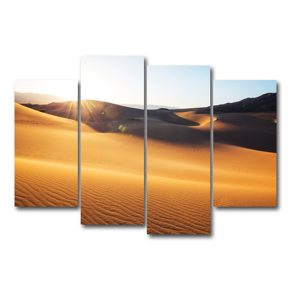 AUTO-MOCKUP WHITE | Sand dunes in Death Valley | 4 Piece | Gallery Wrap Canvas | group=4_short