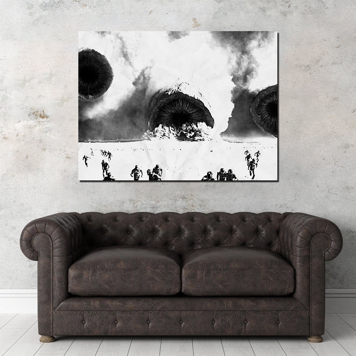 Sandworms - Dune Grayscale Wall Art