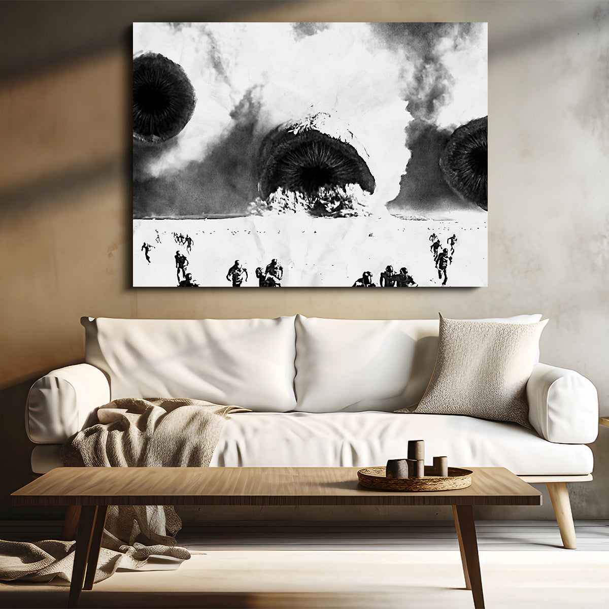 Sandworms - Dune Grayscale Wall Art