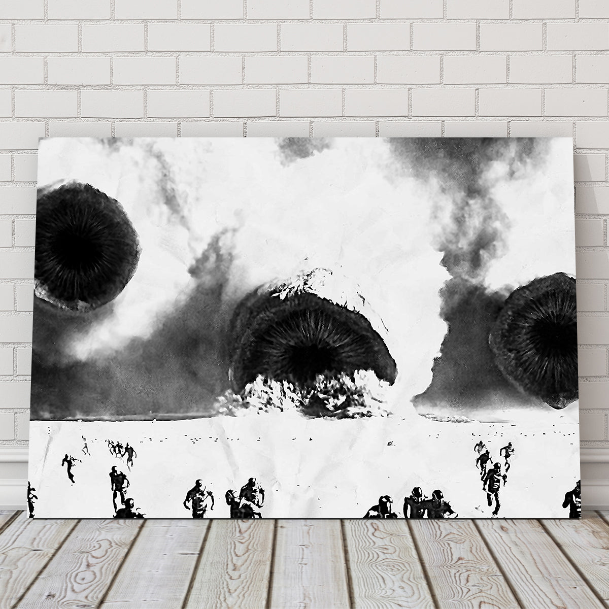 Sandworms - Dune Grayscale Wall Art