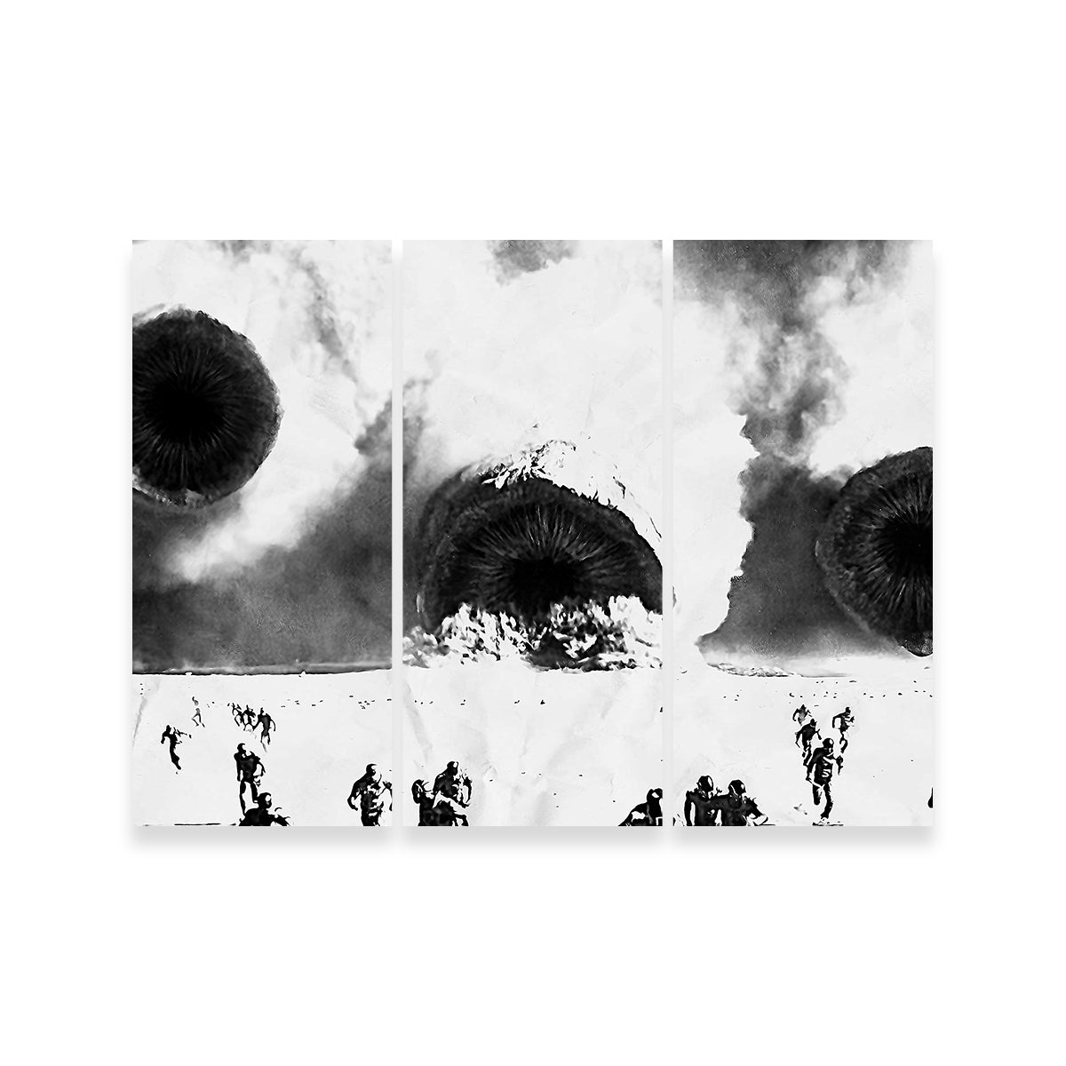 Sandworms - Dune Grayscale Wall Art