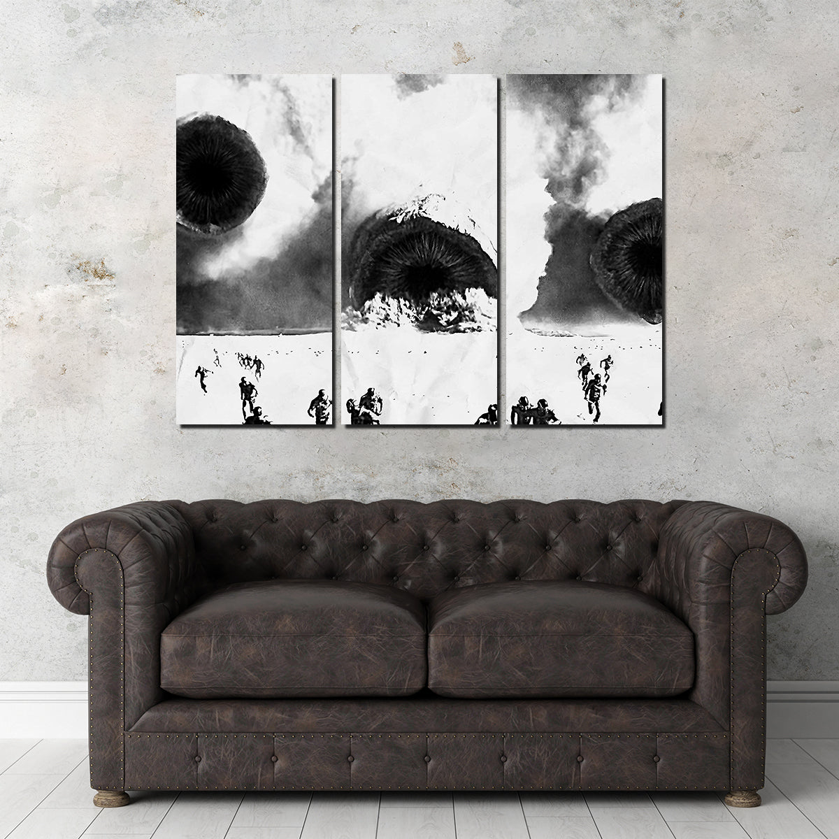 Sandworms - Dune Grayscale Wall Art