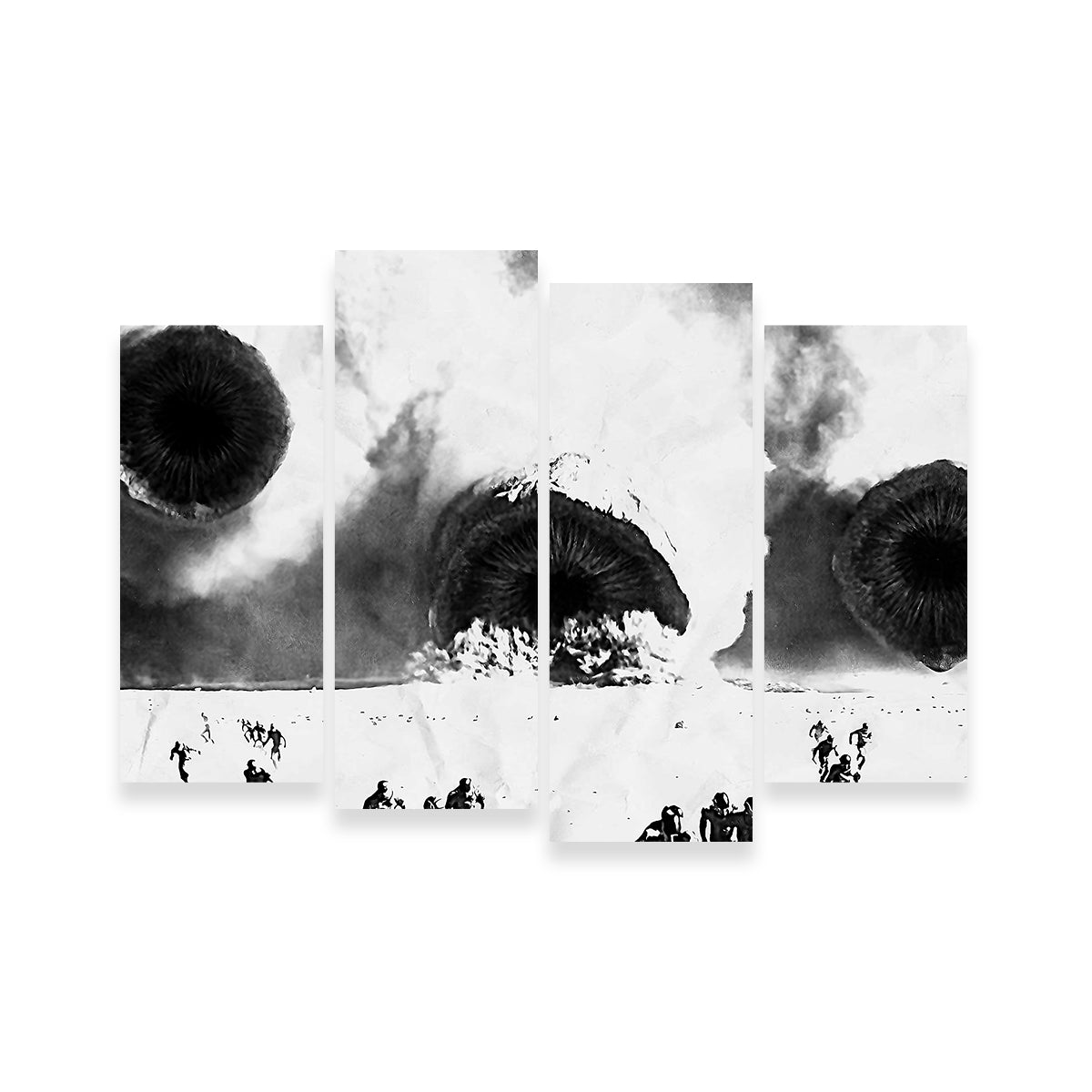 Sandworms - Dune Grayscale Wall Art