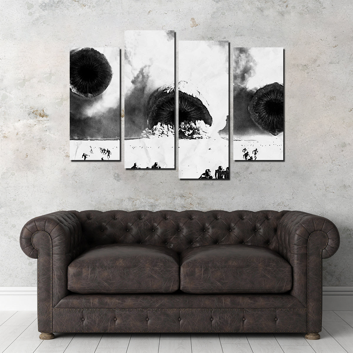 Sandworms - Dune Grayscale Wall Art