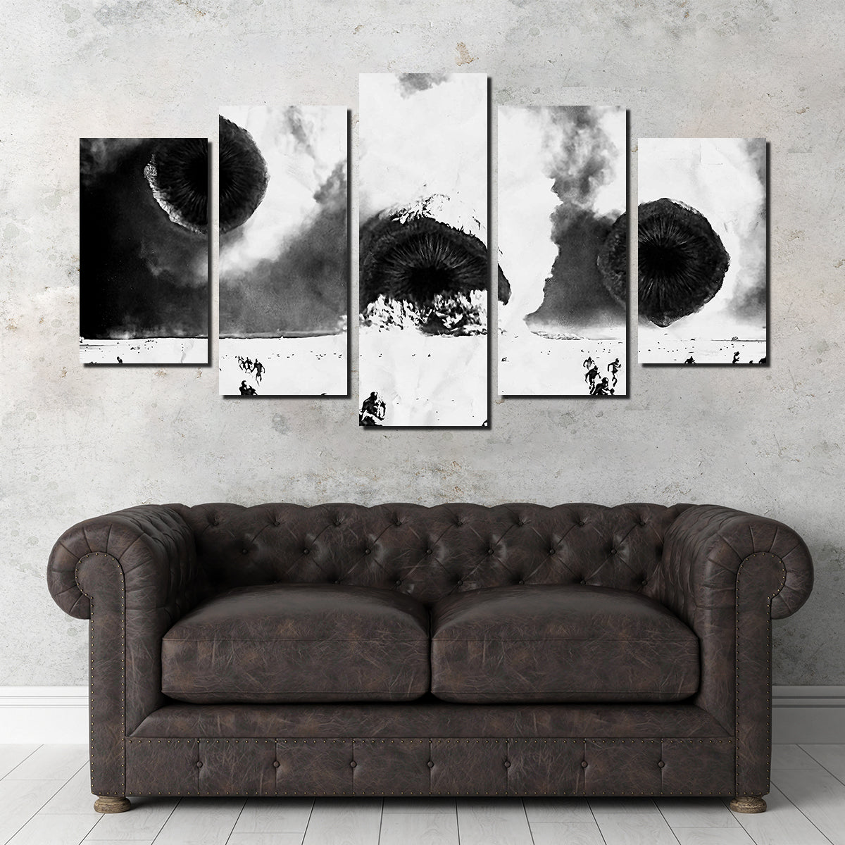 Sandworms - Dune Grayscale Wall Art