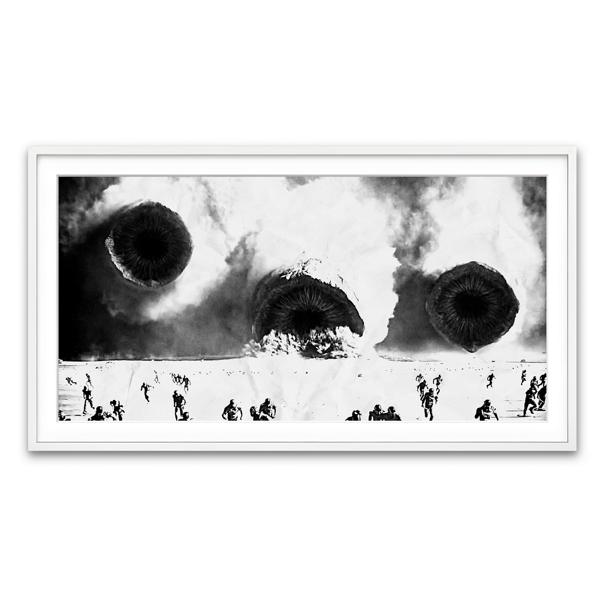 Framed Print 2x1 White