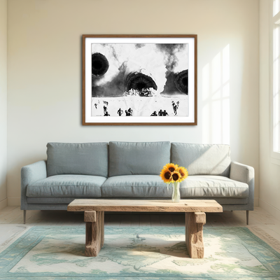 AUTO-MOCKUP ROOM | Sandworms - Dune Grayscale Wall Art