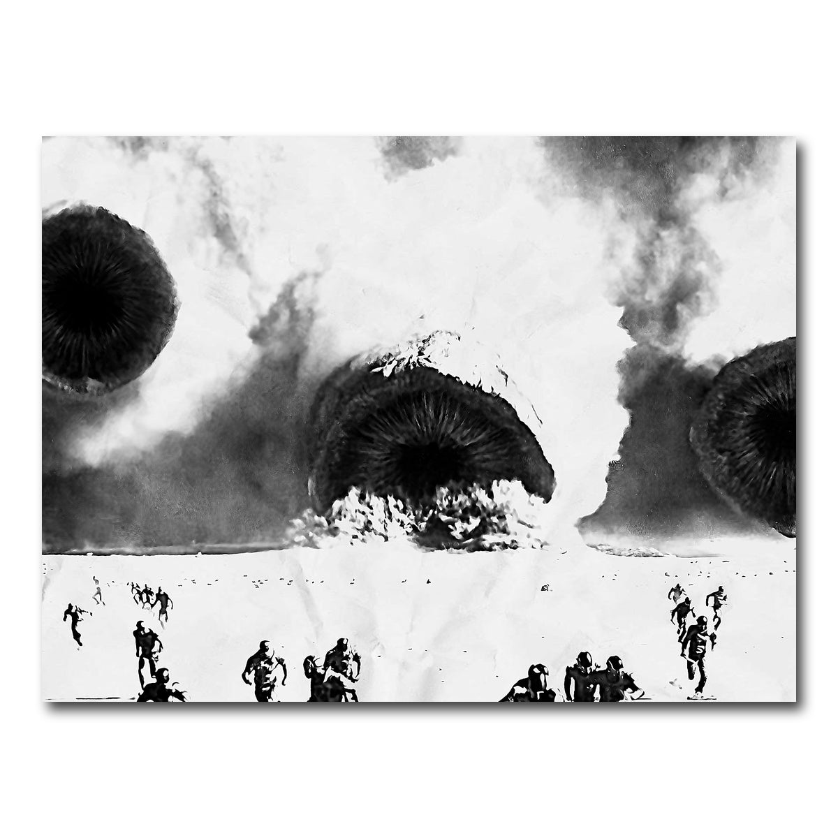AUTO-MOCKUP WHITE | Sandworms - Dune Grayscale | 1 Piece | Gallery Wrap Canvas | group=4x3