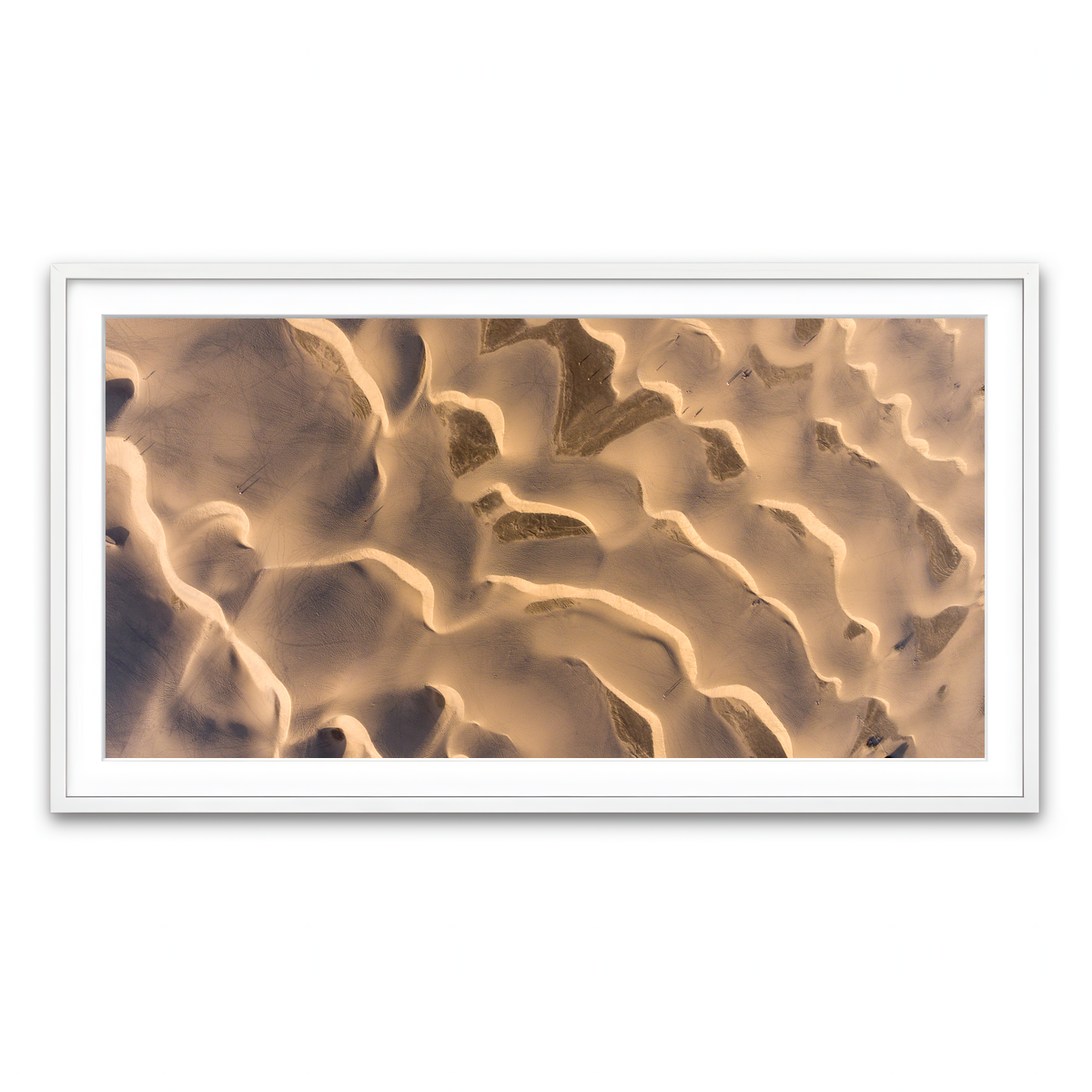 Framed Print 2x1 White
