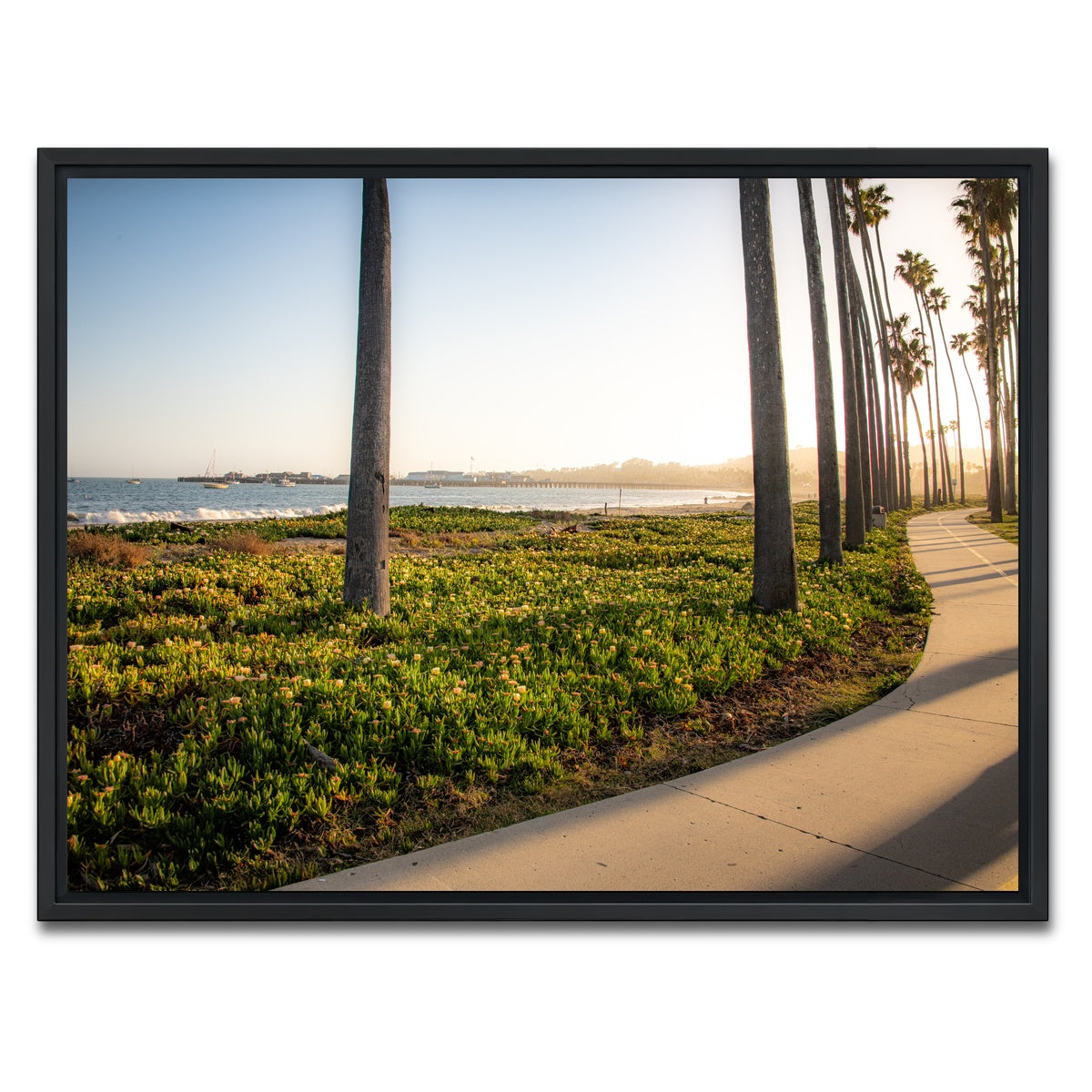 AUTO-MOCKUP WHITE | Santa Barbara Bike Path | 1 Piece | Black Framed Canvas | group=4x3