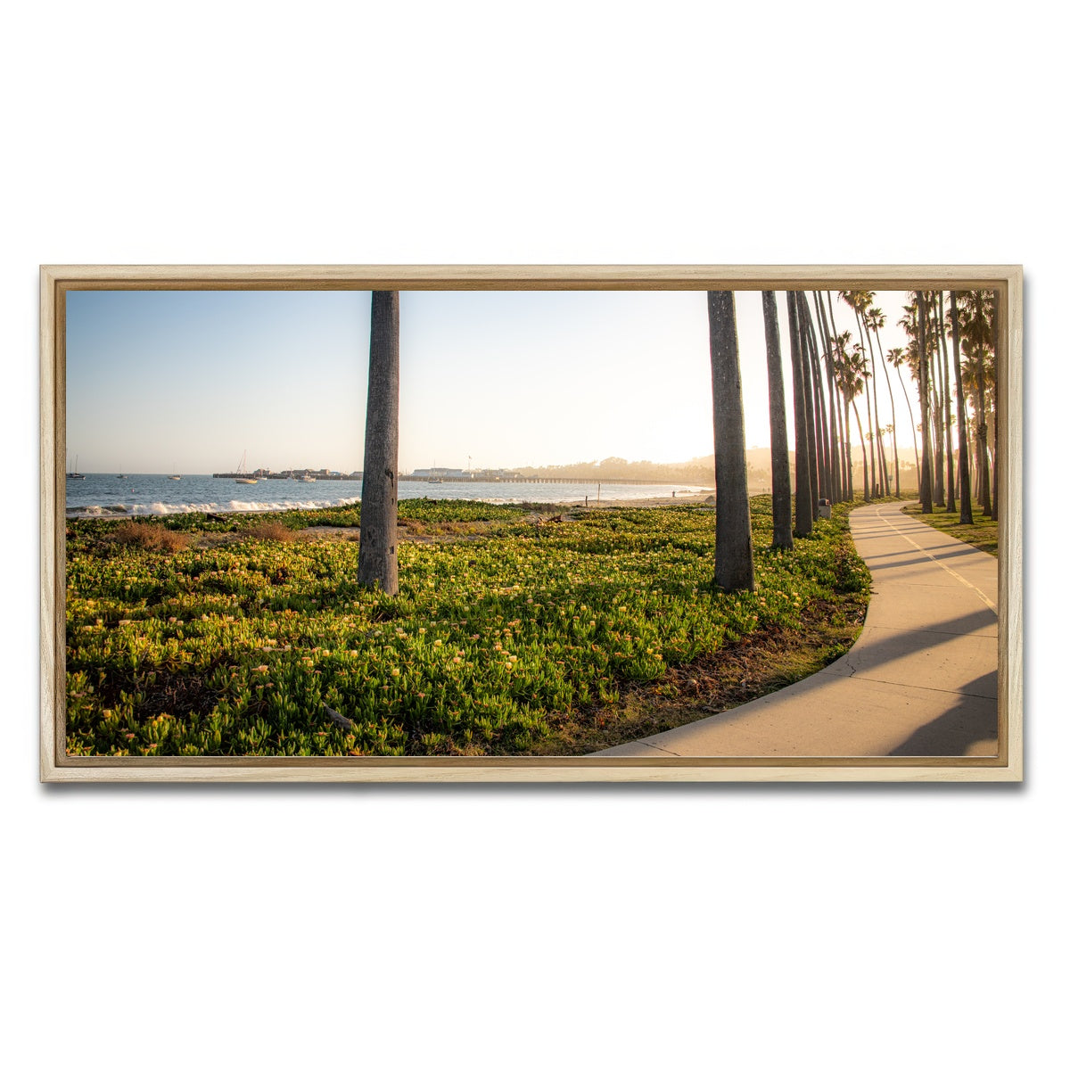 AUTO-MOCKUP WHITE | Santa Barbara Bike Path | 1 Piece | Natural Framed Canvas | group=2x1