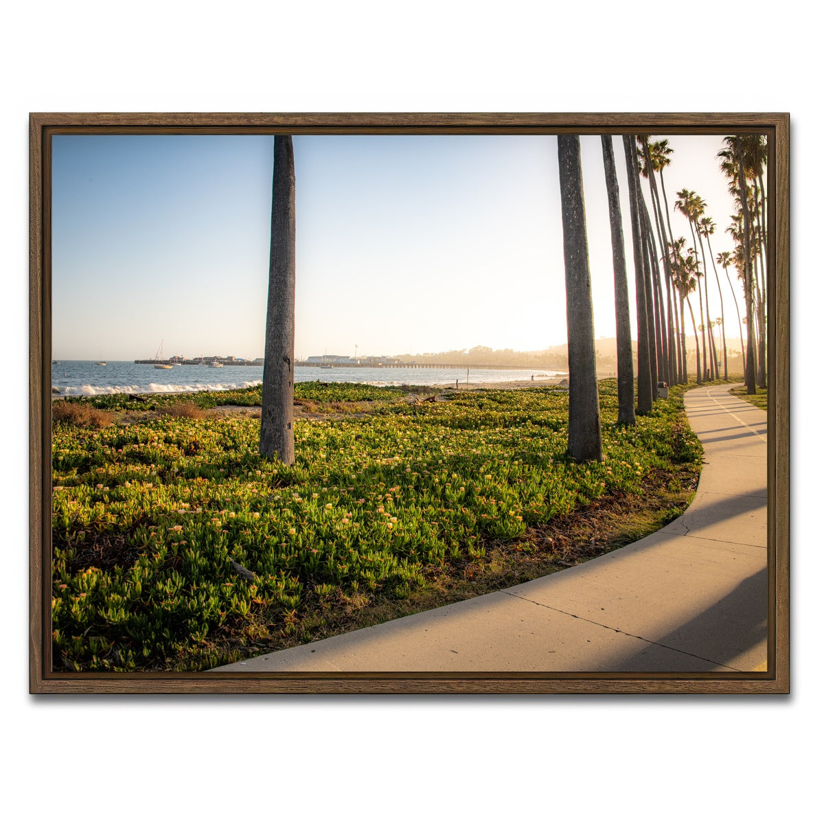 AUTO-MOCKUP WHITE | Santa Barbara Bike Path | 1 Piece | Walnut Framed Canvas | group=4x3
